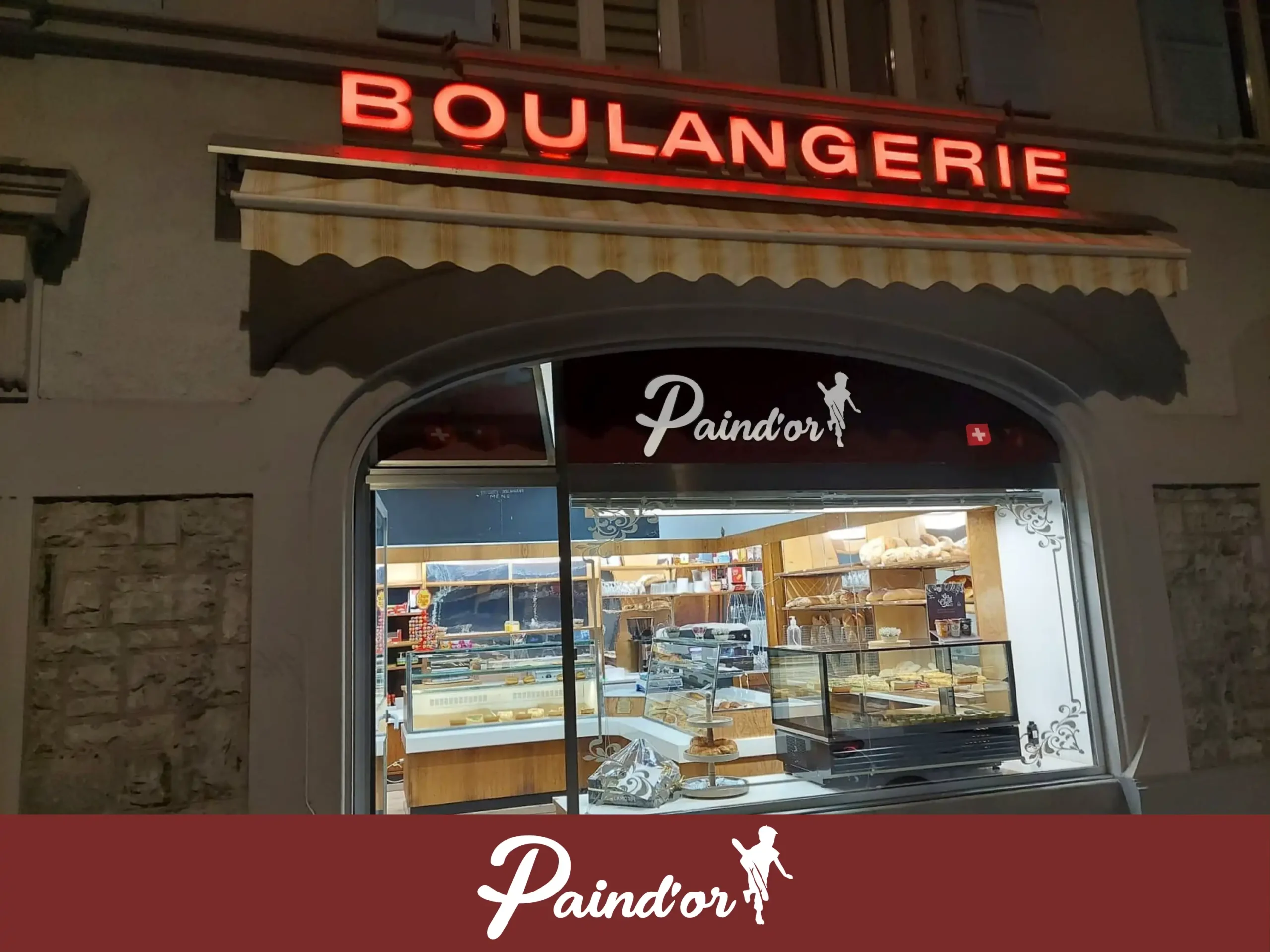 Projeto Boulangerie Paindor — fachada e identidade visual